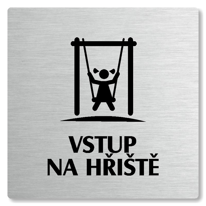 Vstup na hřiště, 118x118mm, stříbrná, Nevada